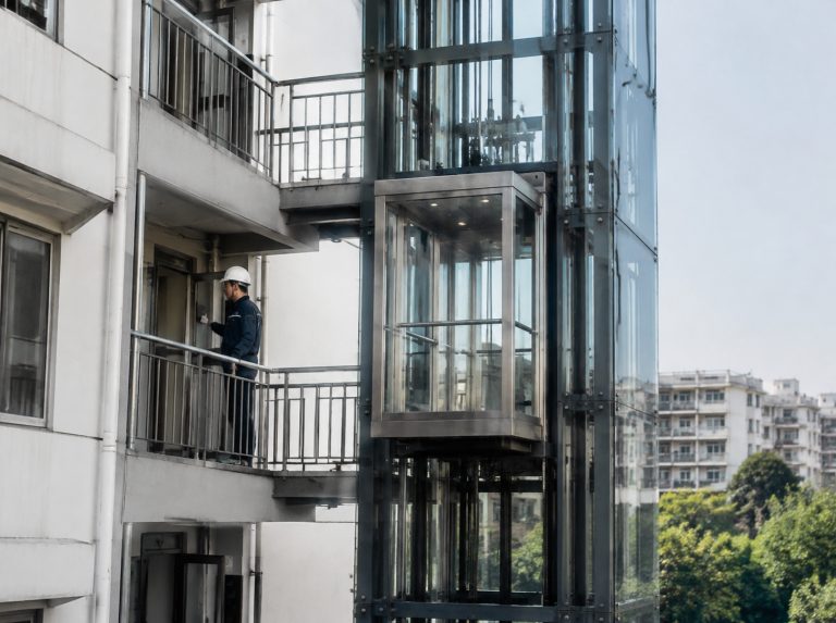 福州旧楼加建观光电梯